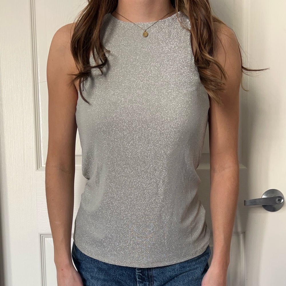 Silver/Sparkly Top